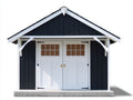 Abri de jardin - bois - 300x220x260 cm - noir-blanc - style chalet